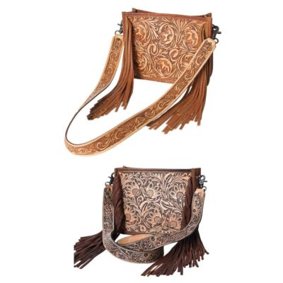 AD American Darling Messenger Hand Tooled Genuine Leather Women Bag Western 