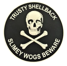 Trusty Shellback PVC Patch Hook & Loop (Neptune Equator Cross The Line) RR 002