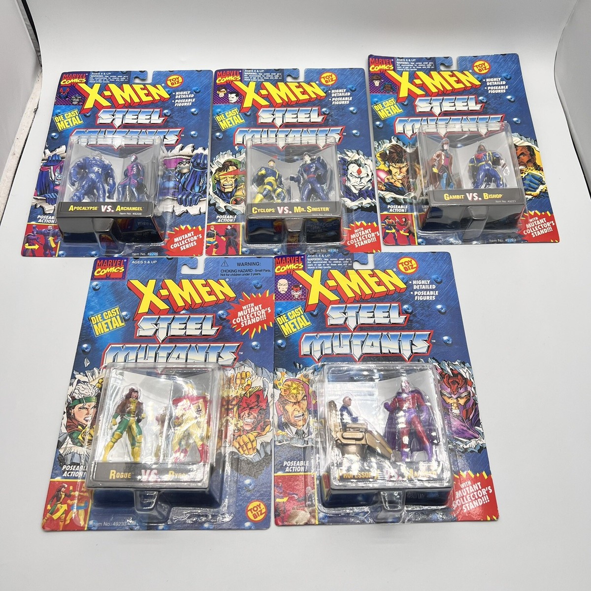 X-Men Steel Mutants E.T. MASK フィギュアセット ToyBiz -Marvel X-Men Mutants Steel Die Cast 3