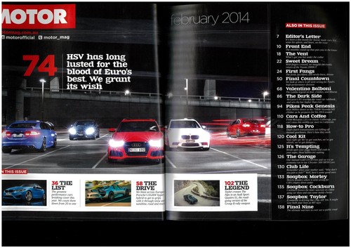 MOTOR Magazine February 2014 End of Falcon and FPV Porsche 918 Spyder Jaguar XFR - Picture 2 of 5