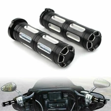 CNC Cut Handlebar Hand Grips For Harley Street Road Glide Fatboy FXDB Motorcycle