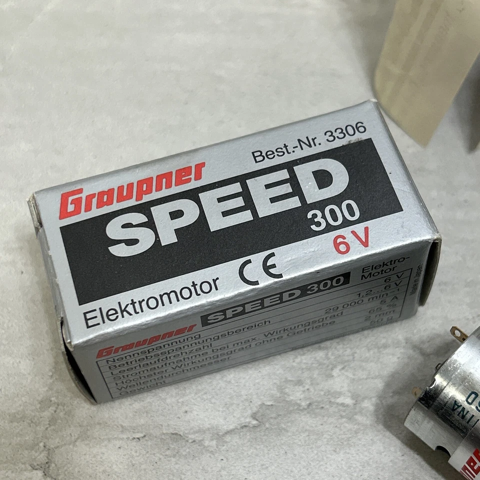 Graupner Speed 300 6V Elektromotor Motor RC 3306 Modellbau (Robbe) NEW - Image 2 of 4
