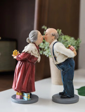 Alte Paar Skulptur Paare Oma Opa Kuss Figuren Deko Romantisch Jahresgeschenk