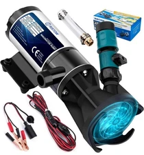 RV Macerator Pump 12V/12GPM Waste Water Pump Self-Priming Sewer Pump Quick