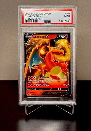 Pokemon SWSH Charizard V 018/159 Crown Zenith Psa 9