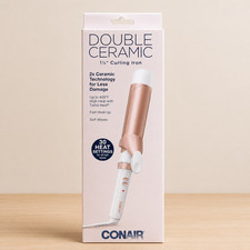 Conair Double Ceramic 1 1/2-Inch Curling Iron up to 400F Turbo Heat CD703L  