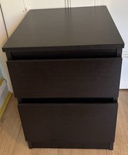 IKEA MALM Chest of 2 Drawers Black-Brown Excellent Condition