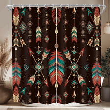 Boho Southwestern Shower Curtain Bohemian Western Bathroom Decor 72X72  Native