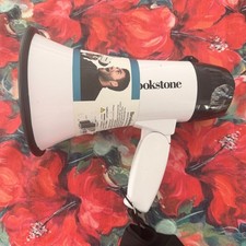 Brookstone Megaphone Foldable Handheld Bullhorn Multi Mode Shoulder Strap NEW
