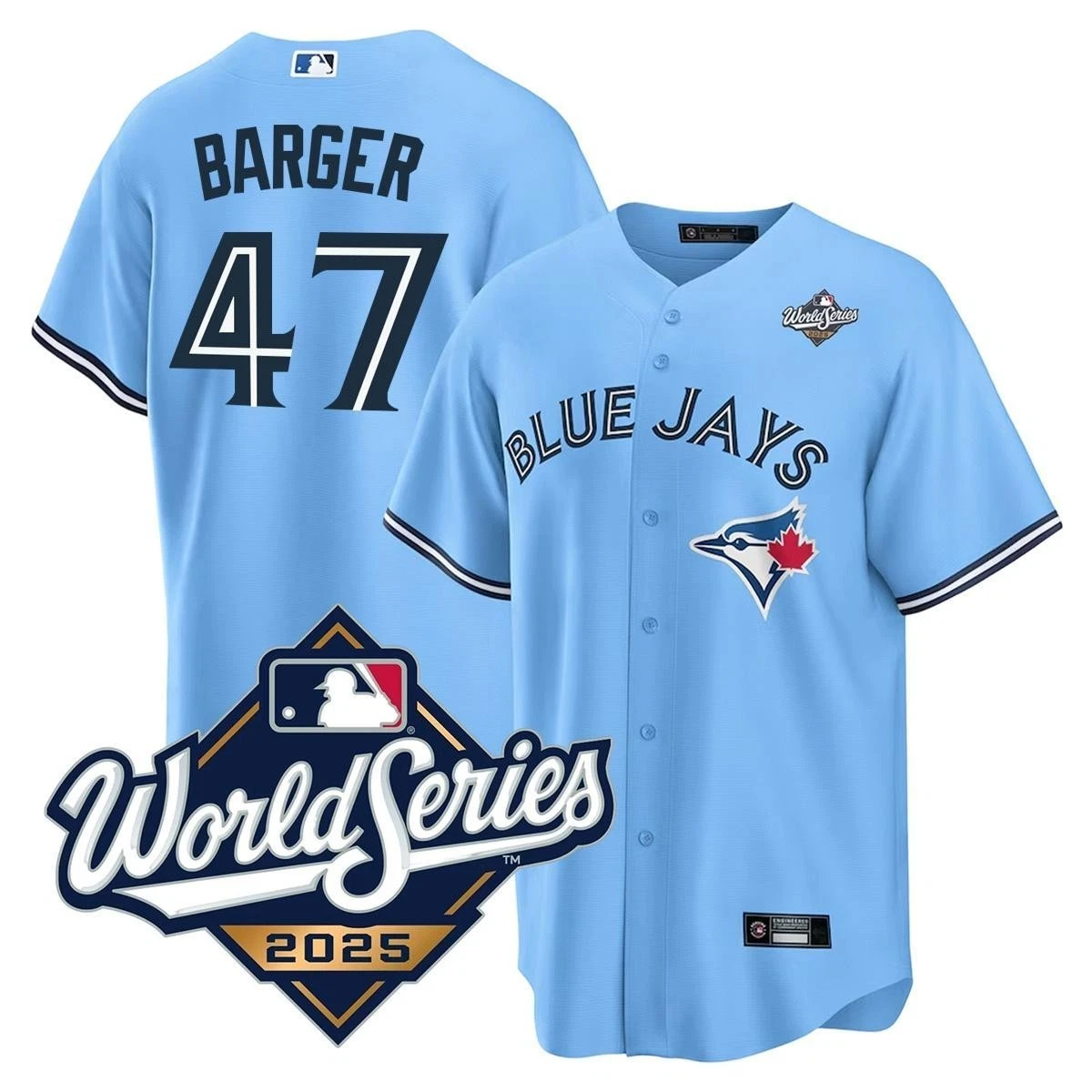 Men's Blue Jayss Powder Blue 2025 World Series Limited Edition Player Printed Jersey