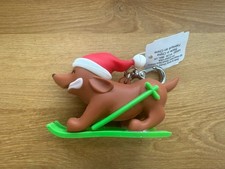 Bath And Body Works Skiing Dog PocketBac Sanitizer Holder NWOT Weiner Dog