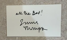 EMMA THOMPSON SIGNED INDEX CARD FREE SHIPPING 