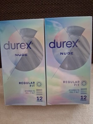 2x Durex Nude Ultra Thin.12 Kondome Regular Fit GRATIS VERSAND NEU