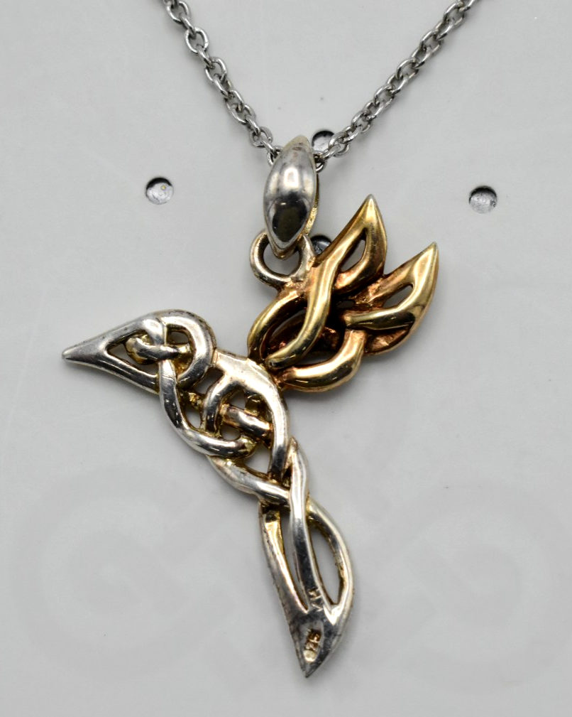Heritage by Kit Heath Celtic Creatures Hummingbird Sterling Necklace  Earrings