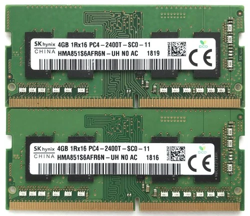 SK hynix 8GB (2x4GB) 1Rx16 PC4-2400T-SC0-11 SODIMM HMA851S6AFR8N-UH