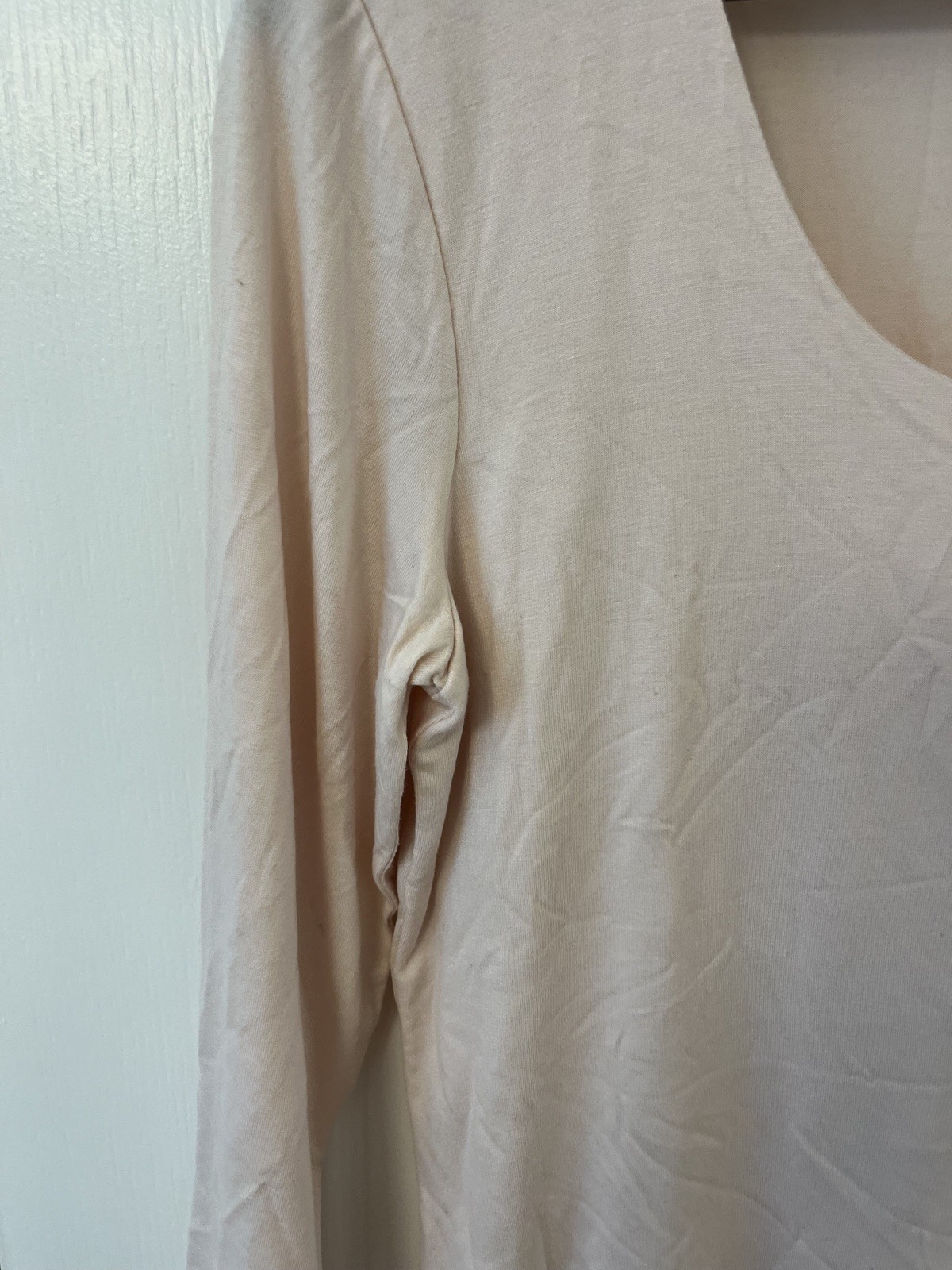 HOBBS 3/4 Sleeve Double Layer Jersey Top Scoop Neck Size M pink