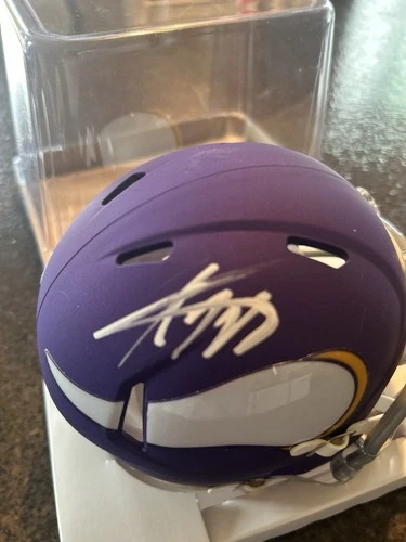 Adrian Peterson Minnesota Vikings Signed Mini Helmet Beckett