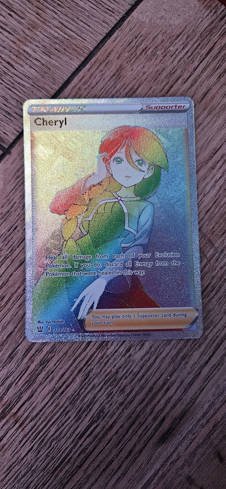 Pokémon TCG Cheryl Sword & Shield Battle Styles Holo Card 173/163 Secret Rare
