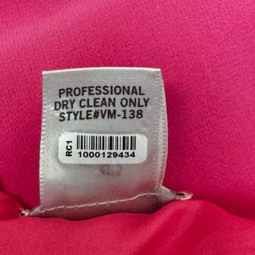 Vintage Cache Y2K Hot Pink Hi-Lo Formal Prom Dress Ruched Cut Out Bodice Sz 4 - Picture 9 of 9