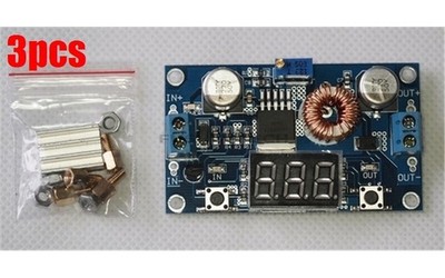 3Pcs Led Driver 5A Adjustable Power Dc-Dc Step-Down Charge Module With Voltme zb