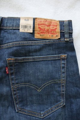 New - Levi's 512 Slim Taper Men 36x30