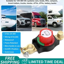 Top Post Battery Disconnect Switch 12-48V Marine Battery Cut-Off Switch Isolator