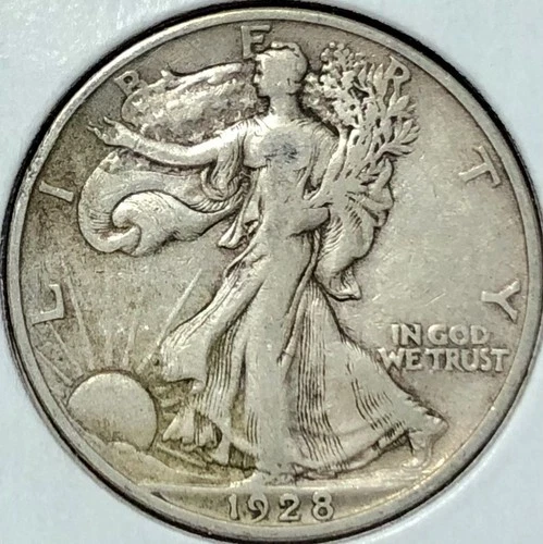1928-S Walking Liberty Half Dollar Better Date, Very Fine VF Coin