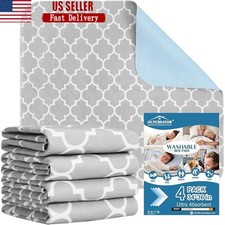 Waterproof Absorbent Bed Pad Incontinence Bedwetting Reusable Mattress Protector