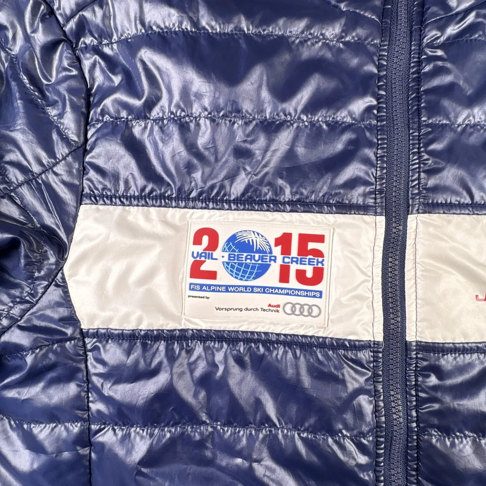 Chaqueta acolchada J Lindeberg para hombre XL Vail 2015 uniforme alpino mundial forro esquí golf Foto 3 de 4