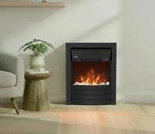 BLACK MODERN ELECTRIC INSERT FIRE-WITH PLUG- 482×160×592MM