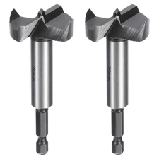 2pcs Forstner Drill Bit 1-3/8"(35mm) Single Tooth Flat Wing Wood Drilling Bit