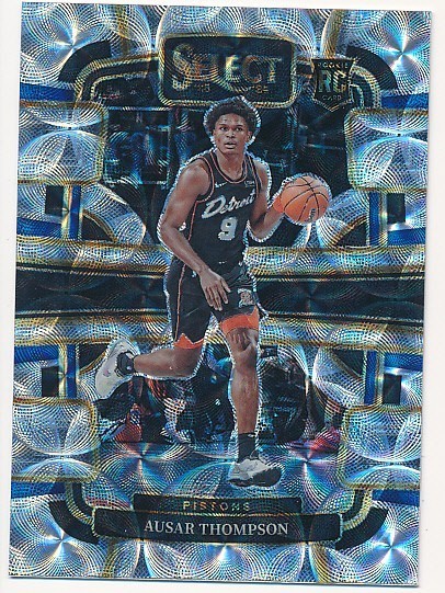 AUSAR THOMPSON 2023-24 PANINI SELECT SILVER SCOPE PRIZM #95 CONCOURES RC MINT