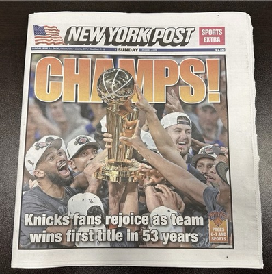 #ad 🏆 NEW YORK POST SUNDAY JUNE 14 2026 KNICKS ARE WORLD CHAMPIONS NEWSPAPER 🏆🗽🏆 $32.95