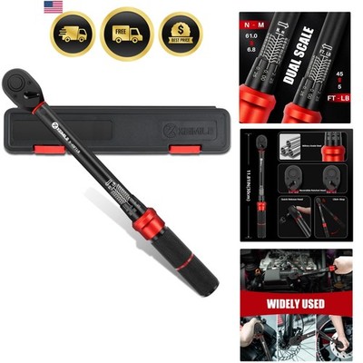 3/8-Inch Drive Click Torque Wrench - 5-45 Ft-Lb/6.8-61Nm, Dual-Direction Adju...