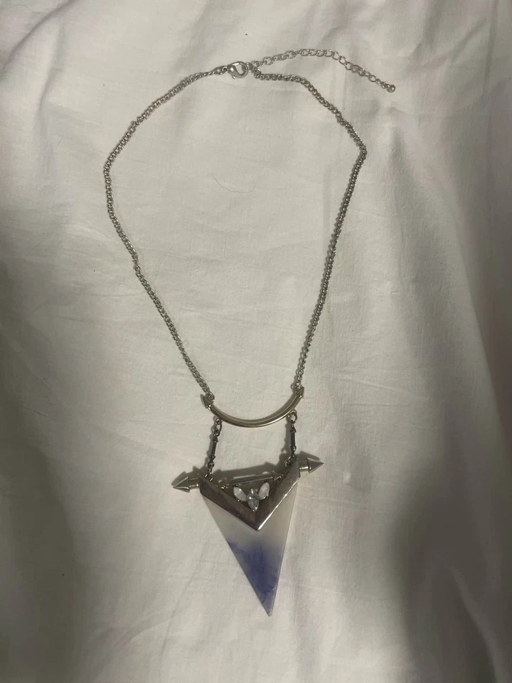 NEW PURPLE SOLAR QUARTZ - AMETHYST CRYSTALS PENDANT STERLING SILVER NECKLACE - Image 2 of 4