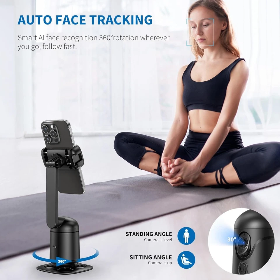 Camolo Face Auto Tracking Phone 360° Tripod Stand Holder Gimbal Selfie Vlogging - Image 3 of 4