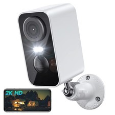 No Monthly Fee 2K Wireless Security Camera Outdoor WiFi Colorful Night Vision