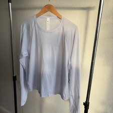 Lululemon Swiftly Mesh-Back Long-Sleeve Shirt, STNB Serene Blue, NWT, Size:14