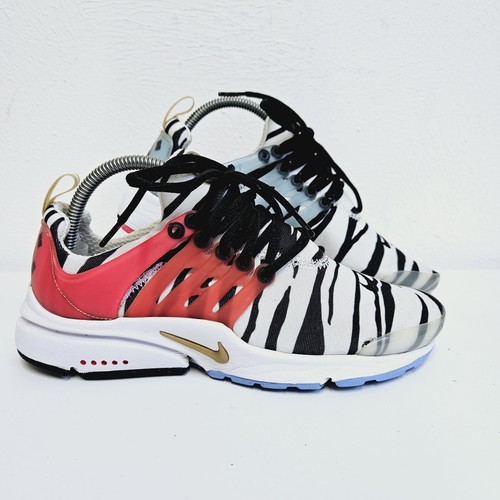 Nike Air Presto Südkorea Damengröße UK 5 schwarz weiß Zebra rot CJ1229-100