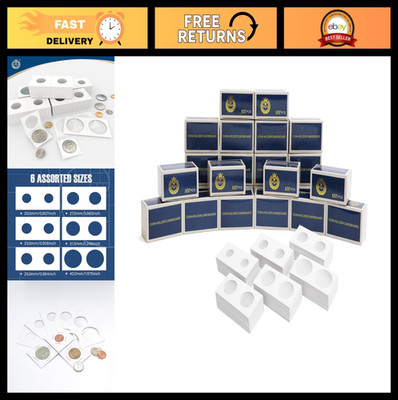 2400PCS Coin Flips 2x2 Inch Cardboard Holders - 6 Sizes for Coin Collectors