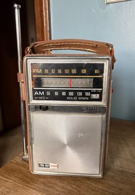 #ad #ad General Electric GE AC Battery Portable Vintage Radio Solid State AM FM $75.00