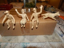 1950's RARE Complete Set Of All 4 Figures From Roy Rogers Stage Coach Playset