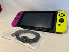Nintendo Switch 32 GB Console -Yellow Purple USB Charger &  Case ++Free Postage+