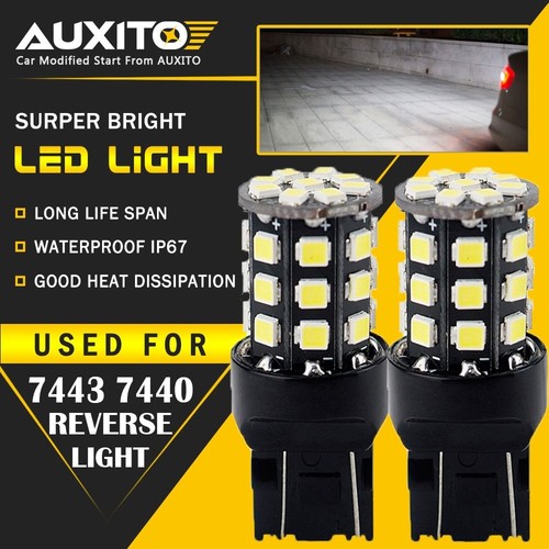2X AUXITO Backup Reverse Light 7443 7440 White 33SMD Car LED Bulbs 7444 ...