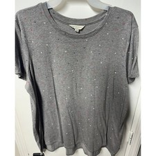 Lucky Brand  Red, White, Blue Star Star Print Top  Size 1X