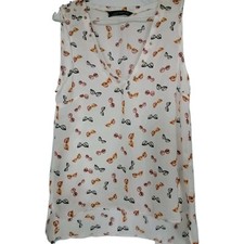 Zara Bluse Sommer 36 S Sonnenbrille Nieten