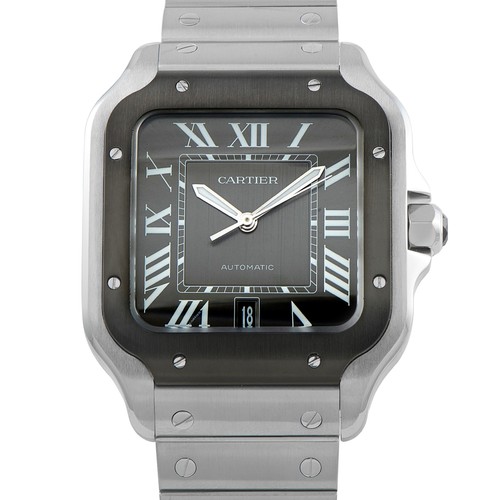 Cartier Santos Large Model ADLC Bezel Steel Watch WSSA0037