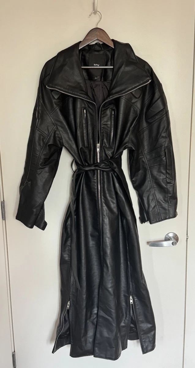 Faux Leather Trench Coats for Women for sale | eBay