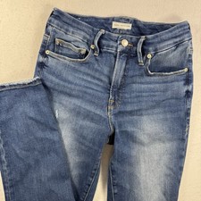 Good American Women  s 4 Good Legs Straight Jeans Indigo271 26  Inseam