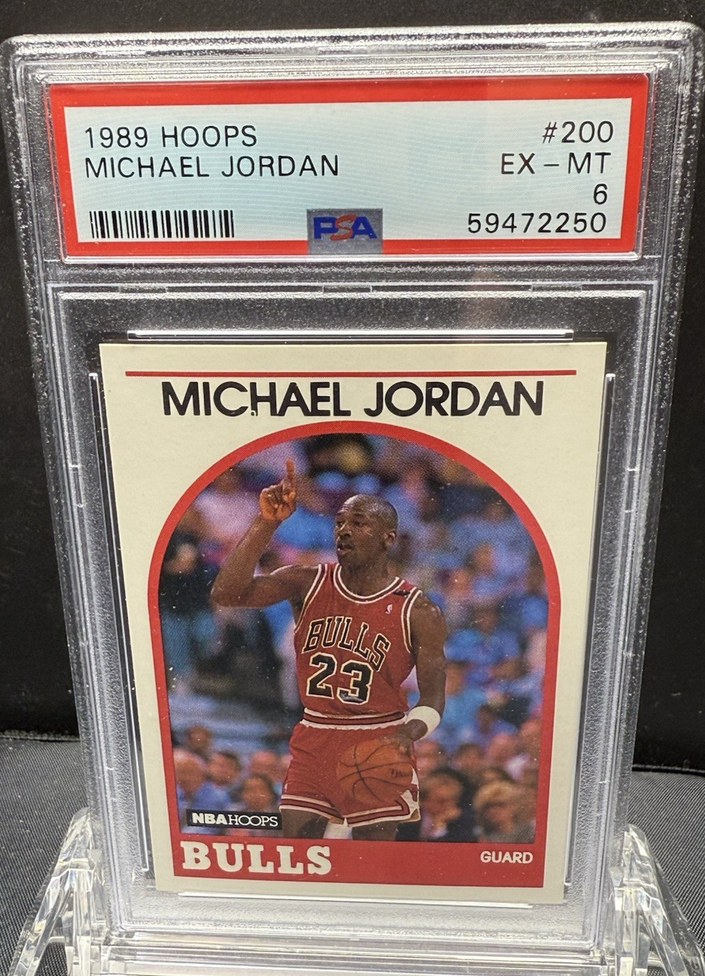 1989  HOOPS  MICHAEL JORDAN     #200    PSA 6
